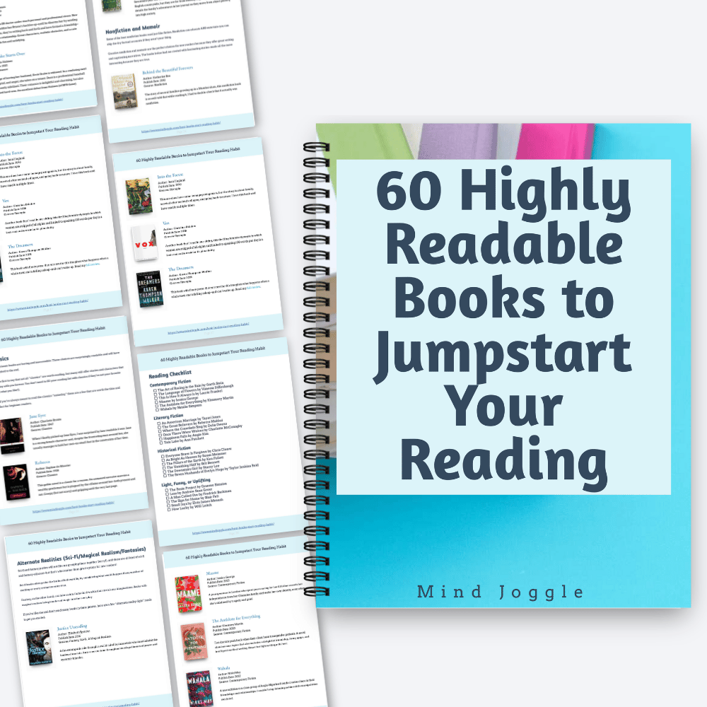 Preview of the printable reading list 60 Highly Readable Books to Jumpstart Your Reading