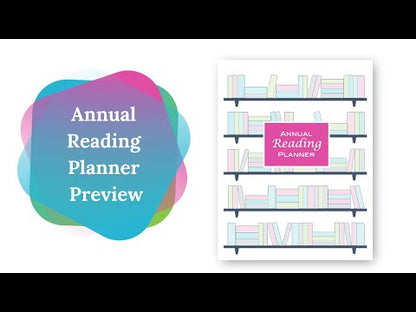 Preview video of the printable Annual Reading Planner and Journal templates.