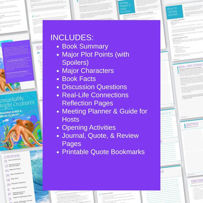 Remarkably Bright Creatures Reader's Guide and Book Club Kit